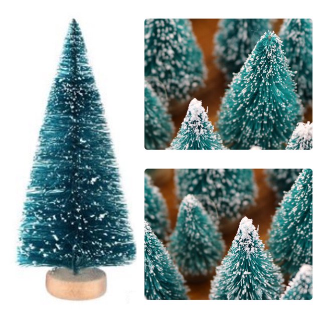 Monstrate 34 unids/set Mini árbol de Navidad interior exterior escritorio árbol de Navidad DIY accesorio hogar Oficina ornamento Type3