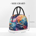 thumbnail image 2 of Easygdp Colorful Whimsical Earth Bolsa de Almuerzo Insulada Grande, Forro de Aluminio, Diseño Espacioso, a Prueba de Fugas, Ideal para Trabajo, Picnics, Viajes y Actividades al Aire Libre, 2 of 6