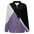 thumbnail image 5 of Bovemsi Bomber Jackets for Women Jacket 2025 Causal Zip Up Coats Long Sleeve Stand Collar Fall Lightweight Outerwear Tops Light Jackets, 5 of 6