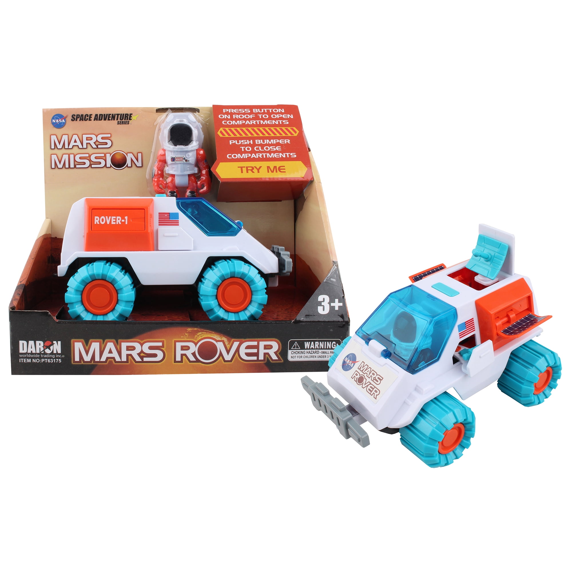 NASA Mars Mission: Mars Rover - Playset w/ Astronaut, Space Adventure Series, Daron Worldwide, Ages 3+