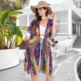 thumbnail image 5 of BZSMCE Women Creatively Cosmic Companion Print Beach Cover-ups Size:S-2XL, 5 of 7