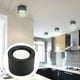 thumbnail image 5 of Lámpara de techo LED de 7W y 220 V, lámpara antiniebla, luz empotrable para baño, color negro (luz cálida), 5 of 8