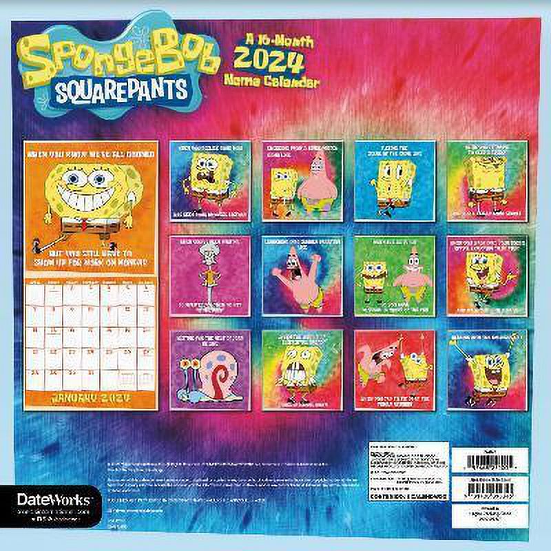 Trends International 2024 Nickelodeon SpongeBob SquarePants Wall Calendar - Walmart.com
