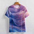 thumbnail image 3 of Purple Blue And Gold Wave Women's T-Shirt Short Sleeve T Shirts Tops Tee Ladies Loose T, 3 of 6