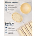 thumbnail image 3 of Lorzon Silicone Proofing Baskets with Sourdough Starter Jar Kit, 9" Round & 10" Oval Foldable Banneton Baskets, Sourdough Bread Baking Supplies, 3 of 7
