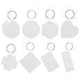 thumbnail image 1 of FRCOLOR Key Chain Decor 16pcs Sublimation Blank Keychains MDF Board Pendants for DIY ID Name Tags,2.72"X1.18"X0.12", 1 of 5