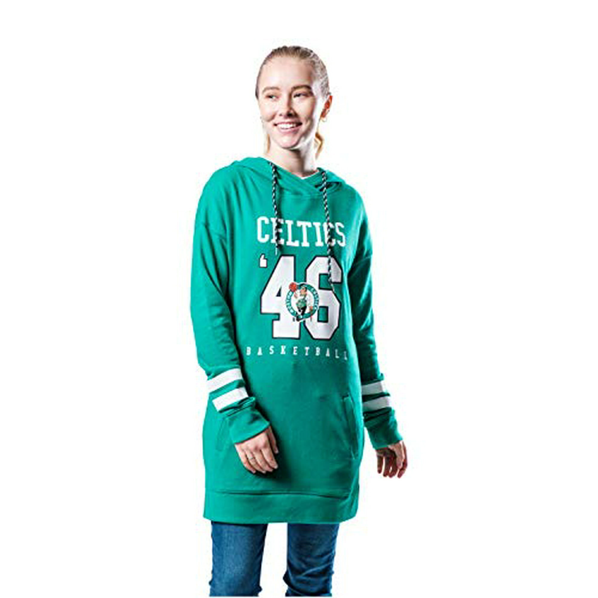  Ultra Game NBA Boston Celtics Womens Tunic Hoodie Pullover  Terry Sweatshirt, Team Color, Small : Sports & Outdoors