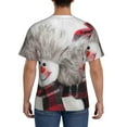 thumbnail image 3 of Vsdgher Christmas Snowman With Hat Print Men's Dry Fit Mesh Athletic Shirts Moisture Wicking Tennis T-Shirt Tops, 3 of 9