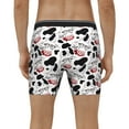 thumbnail image 2 of Men's Boxer Briefs, white cow glasses moo funny Soft and Breathable Mens Underwear Boxer Briefs With Widen Waist, 2 of 5