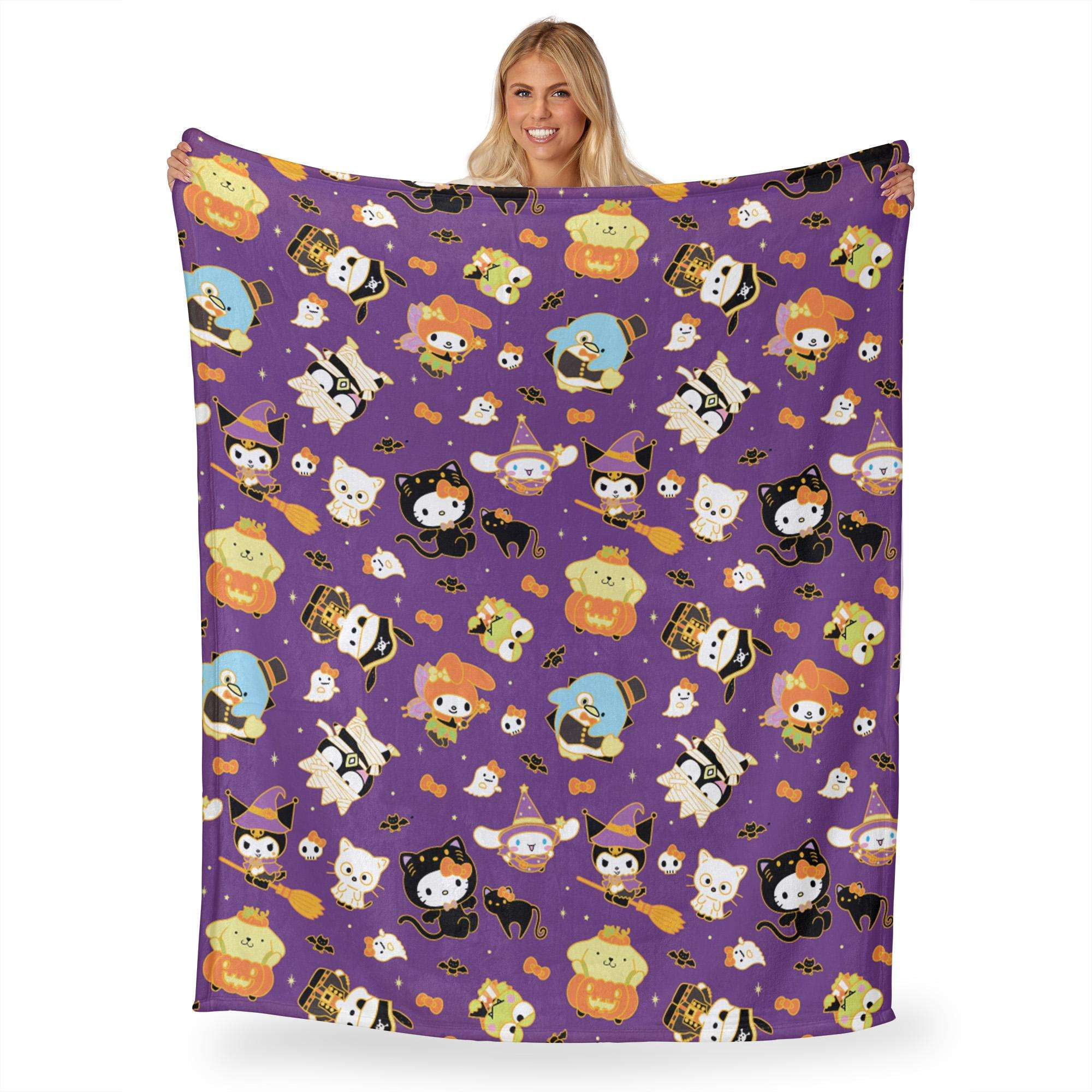 Hello Kitty & Friends Halloween Gold Kids Silk Touch Throw Blanket