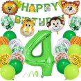 thumbnail image 1 of Set de globos de cumpleaños con diseño de animales de la jungla con lámina número 4, 1 of 1