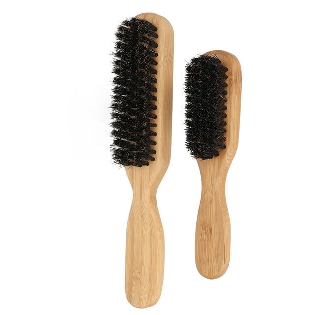 Beard Care Brush, Delicate Multi Purposes Beard Brush Comb Portable Ergonomically Handle Bamboo For Salon