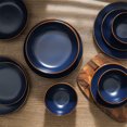 thumbnail image 3 of Stone Lain Brasa Modern Stoneware 16 Piece Dinnerware Set, Service for 4, Blue, 3 of 8