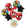Spider-man Party Supplies 6th Birthday Spider man Mask Balloon Bouquet Decorations