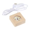 thumbnail image 1 of Soporte de exhibición de madera LED 5x5x2cm Cálida Luz Cuadrado USB Unique Bargains, 1 of 5