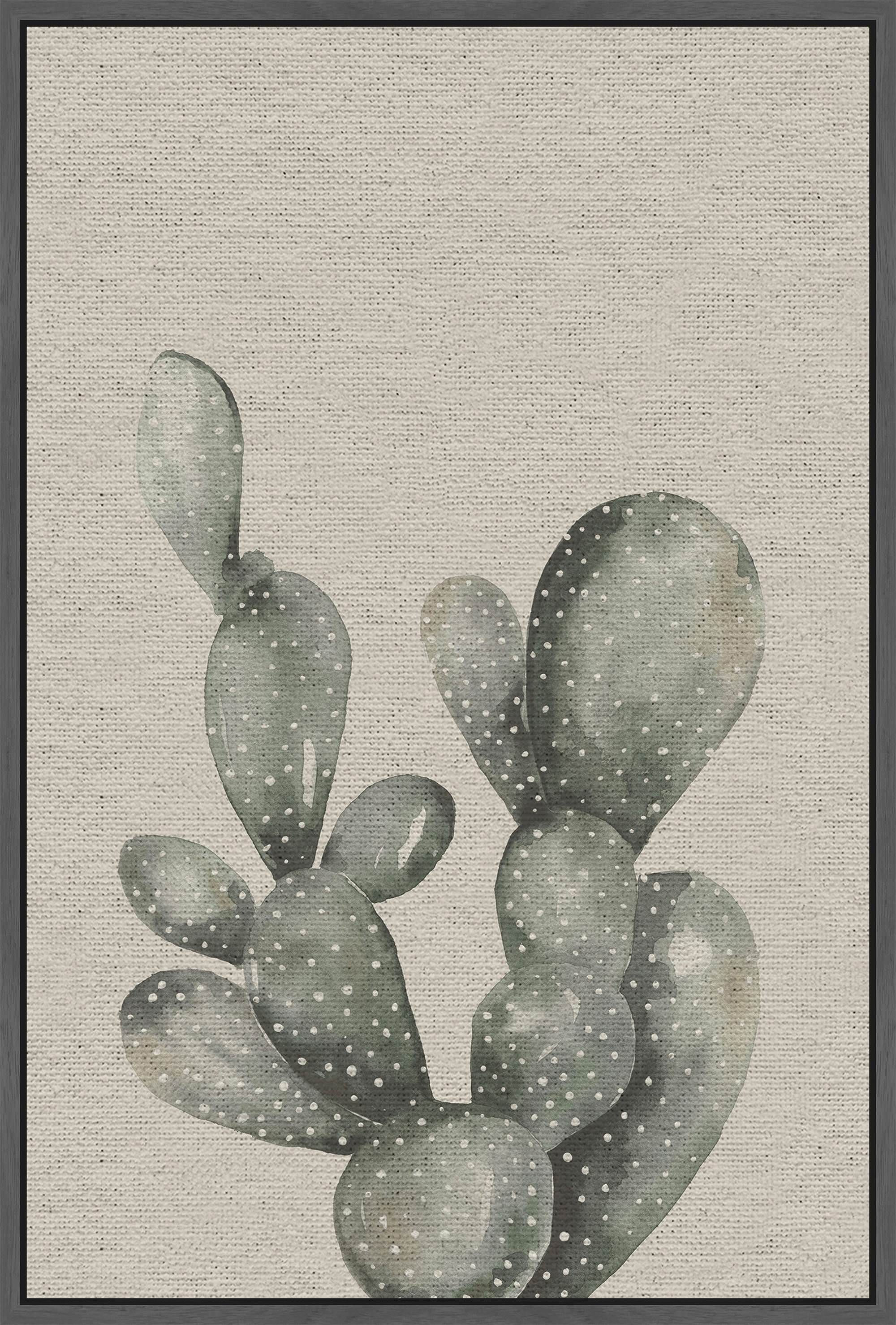 Prickly Cacti II Floater Framed Painting Print on Canvas