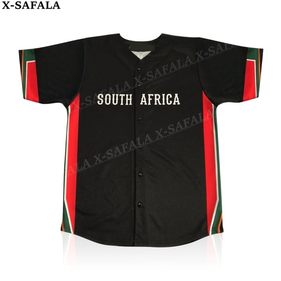 Custom Name SOUTH AFRICA Love Country Flag 3D Print Baseball Jersey Summer Shirt Men Women