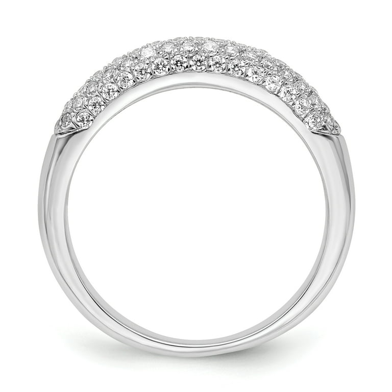 Sterling Silver & CZ Brilliant Embers 3mm Band Sterling Silver & CZ Brilliant Embers 3mm Band