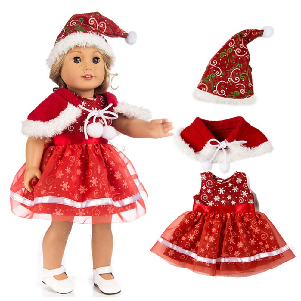 〖Hellobye〗Chirstmas Clothes Dress Hat For 18 Inch American Boy Doll Accessory Girl Toy