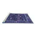 thumbnail image 2 of Ahgly Company Machine Washable Indoor Rectangle Oriental Blue Industrial Area Rugs, 5' x 8', 2 of 4