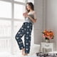 thumbnail image 5 of Balery Cute Christmas Tree Raccoon Pantalones de pijama para mujer, pijamas ultraligeros, pantalones de estar por casa-Large, 5 of 6