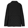 thumbnail image 5 of WMTBSRSW Casual Quilted Coat for Women Lightweight Solid Long Sleeve Padded Cardigan Jackets Loose Warm Lapel Button Down Outwear No Hood Black Small, 5 of 7