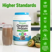 Orgain Organic Vegan 21g Protein & Greens Powder, Plant Based, Non-GMO, Chocolate 1.94lb