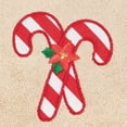 thumbnail image 2 of Linum Home Textiles Christmas Candy Canes Embroidered Luxury 100% Turkish Cotton Hand Towel, 2 of 3
