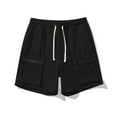 thumbnail image 4 of Viikei Men's Shorts with Cargo Pockets for Adventure,Men Casual Fashion Solid Shorts with Pocket Elastic Waist Short Pants Black XXL, 4 of 6