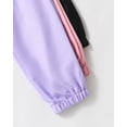 thumbnail image 6 of Toddler Girls Clothes Girls Pants Kids 3-Pack Joggers Toddler Cargo Casual Elastic Waist Pants for Girls 4T 5T Size 6 7 8 Black Pink Purple, 6 of 8