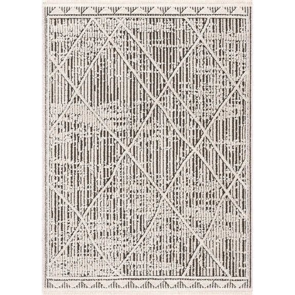 Umay Farmhouse Area Rug - Beige - 2' x 3'