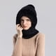 thumbnail image 4 of Gorros térmicos de invierno | Gorro de punto 3 en 1 con mascarilla y bufanda para mujer y hombre | Gorros de invierno resistentes al viento | Gorros de invierno para mujer, 4 of 5