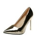 thumbnail image 2 of Zapatos de tacón alto de charol liso con punta en pico para mujer, zapatos de tacón para vestido de boda para mujer Wmkox8yii hfjk895, 2 of 7