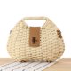 thumbnail image 4 of Bolso de paja para playa de verano para mujer, bolso tejido de paja de mimbre de gran capacidad, bolsos de hombro hechos a mano, ligero para vacaciones en la playa, 4 of 9