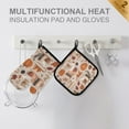 thumbnail image 4 of Yayeee Oven Mitts and Pot Holder Set of 2 Heat Resistant Kitchen Gloves Baking Hot Pad, Fall Acorns Pattern, 4 of 5