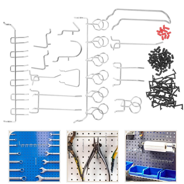 Luxshiny 1Set Pegboard Accessories Kit for General Users with Tool Free Installation Feature
