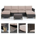 thumbnail image 6 of Grand Patio Outdoor Furniture, Patio Wicker Armless Sofa, Beige, 6 of 6