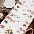 thumbnail image 2 of White Daisy Table Runner, Autumn Thanksgiving Kitchen Dining Table Decoration for Home Party Decor 13x60 Inches, 2 of 9