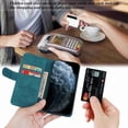 thumbnail image 7 of Mantto Compatible iPhone 13 Pro Max Case Magnetic Synthetic Leather Folio Flip Case with Kickstand Card Holder PU Leather Shockproof Protective Cover for iPhone 13 Pro Max, Black, 7 of 7