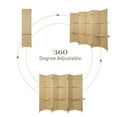 thumbnail image 6 of Hofitlead 6 Panel Bamboo Weaving Room Divider,With Display Stand, 6 FT Tall Folding Privacy Screen, (Nature), 6 of 7