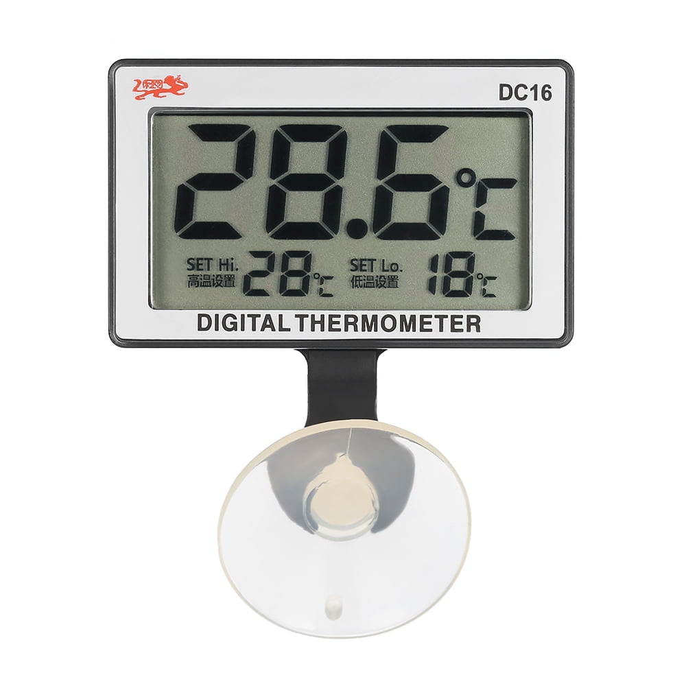 Aquarium fish tank thermometer glass meter water temperature gaugesuction cup LB 