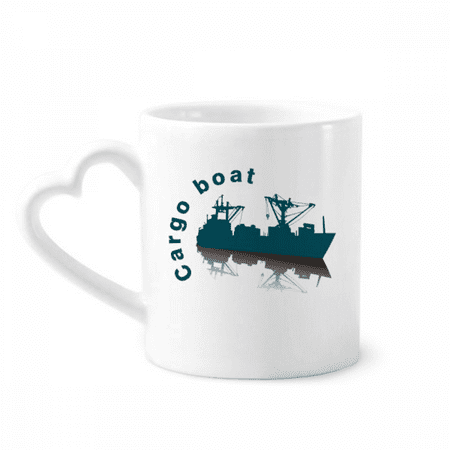 

Cargo Ships Navigating Ocean Goods Mug Coffee Cerac Drinkware Glass Heart Cup