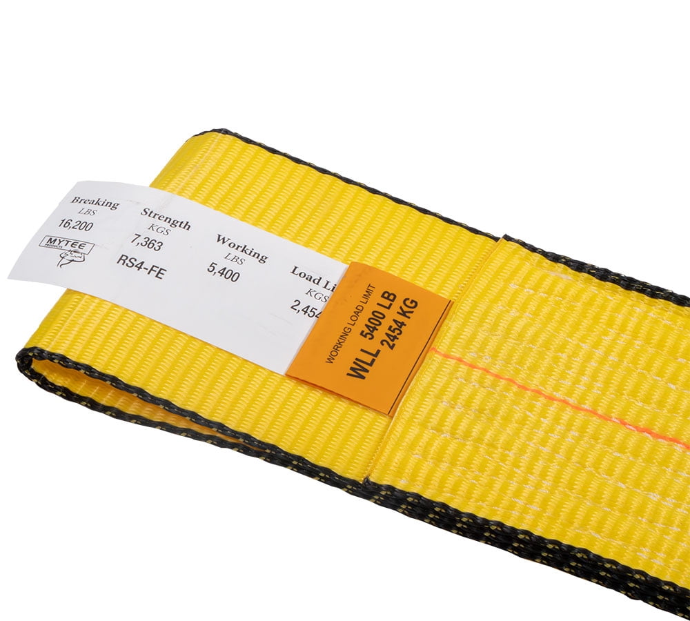 2 Paack 4Inch x 11Inch Fixed End Tie Down Strap with Flat Hook and Bolt Loop - Replacement Ratchet Straps 5,400 lbs Working Load Limit, Heavy Duty 4 Inch Ratchet Straps