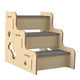 thumbnail image 2 of Escalera de madera para mascotas, antideslizante, suave, para gatos y cachorros, para cama alta 3 capa, 2 of 9