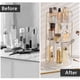 thumbnail image 4 of Organizador de maquillaje Shuang Qing, giratorio, 3 niveles, plástico transparente, 4 of 5