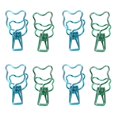 thumbnail image 2 of 100pcs clips de la carpeta para el estudiante azul verde lindo poco oso forma hueco abrazaderas de papel para el documento, 2 of 8