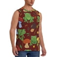 thumbnail image 2 of Bingfone Frogs and Mushrooms Pattern Men's Tank Tops Workout Sleeveless Tee Shirts Running Beach Tanks for Men-Small, 2 of 8