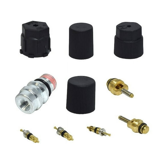 A/C System Valve Core and Cap Kit - Compatible with 2001 - 2005 Chrysler PT Cruiser 2002 2003 2004