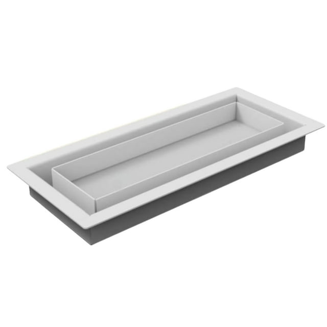 4x10 Metal Floor Vent Drop In - White Custom Flush Floor Register, Heavy Duty Metal Air Grille Register with Unique Click-In Raised Plate for Up to 60% More Airflow Than Others – Khan Supply CO
