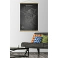 thumbnail image 2 of Chalk Map - North America Wall Poster with Magnetic Frame, 22.375" x 34", 2 of 5